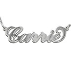 Colar de Prata 925 Modelo Carrie Com Nome Personalizado