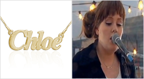 Adele com Colar de Prata Banhada a Ouro 18k