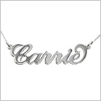 Colar de Prata 925 Modelo Carrie Com Nome Personalizado